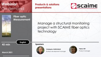 Manage a structural health monitoring project with scaime fiber optics sensors