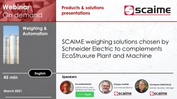 SCAIME and Schneider electric partnership for weighing applications